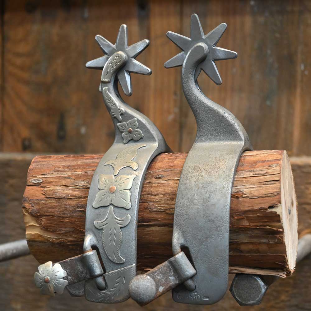 Josh Ownbey Silver Mounted Spurs - SPUR596