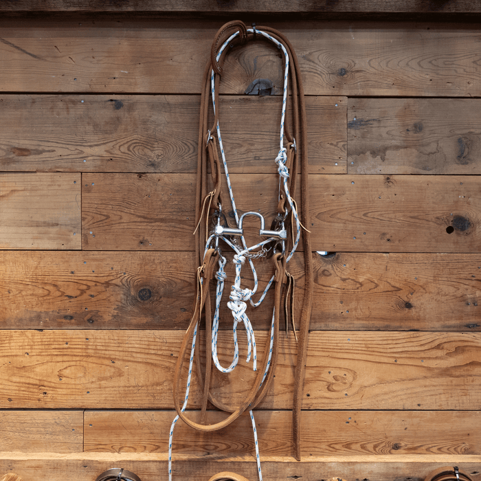Cow Horse Supply LB Correction Bridle Rig w/ String Martingale