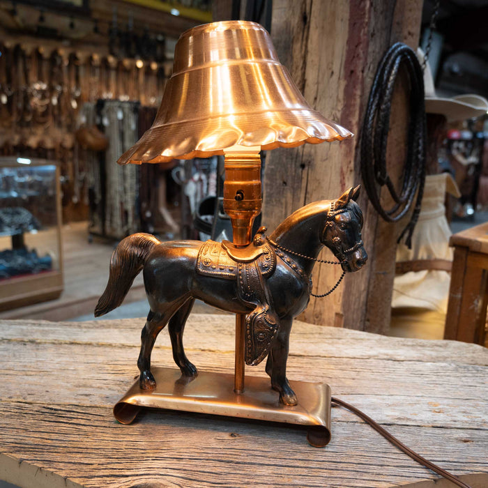 1950's Copper Horse Lamp