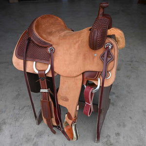 15.5" TESKEY'S RANCH CUTTER SADDLE Saddles TESKEY'S SADDLERY LLC   