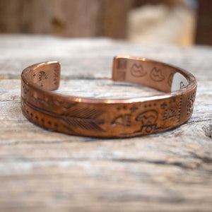 Santa Fe Engraved Navajo Copper Cuff