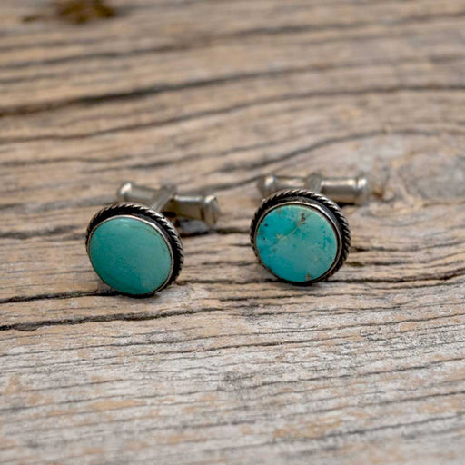 Vintage Turquoise Cuff Links MEN - Accessories - Jewelry & Cuff Links Teskey's