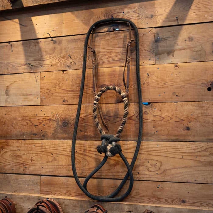 Handmade Horse Hair Bosal - Loping Hack Reins 094