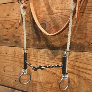 Cow Horse Supply - Headstall Rig - Twisted Dog bone - Steel Crown-Gag  CHS212 Tack - Training - Headgear Cow Horse Supply   