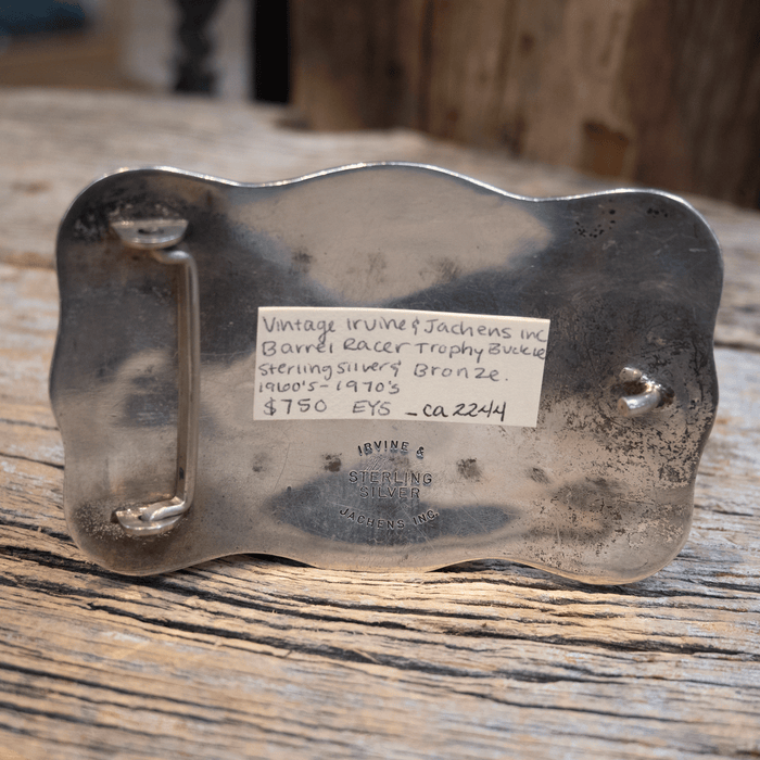 1960's - 70's Irvine & Jachens Barrel Racer Trophy Belt Buckle