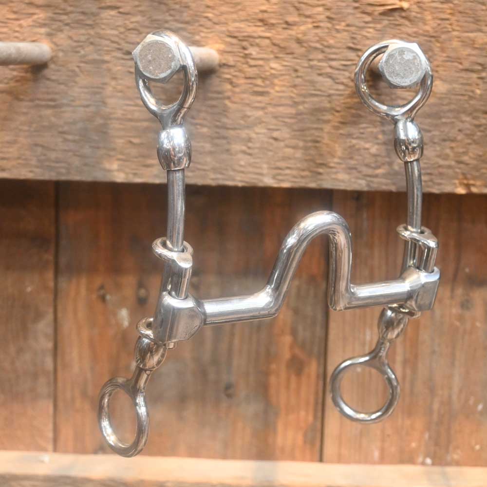 Cow Horse Supply "Lil Beau Bit" CHS Solid Tall Port - Gag Bit  CHS258 Tack - Bits Cow Horse Supply   