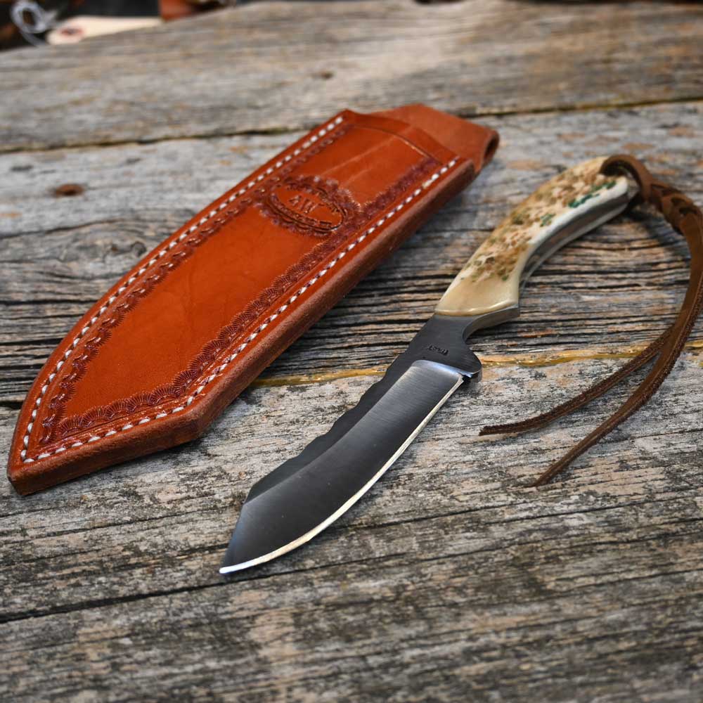 Justin Wiley Handmade Camp Knife with Leather Sheath WK006 Knives Justin Wiley   