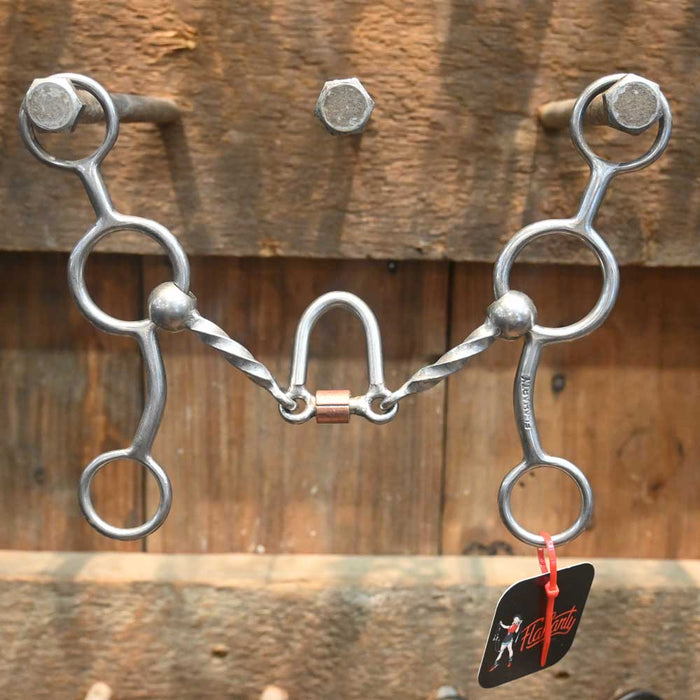 Flaharty Lil' Circle Gag Slow Twist Floating Port Bit Tack - Bits Flaharty