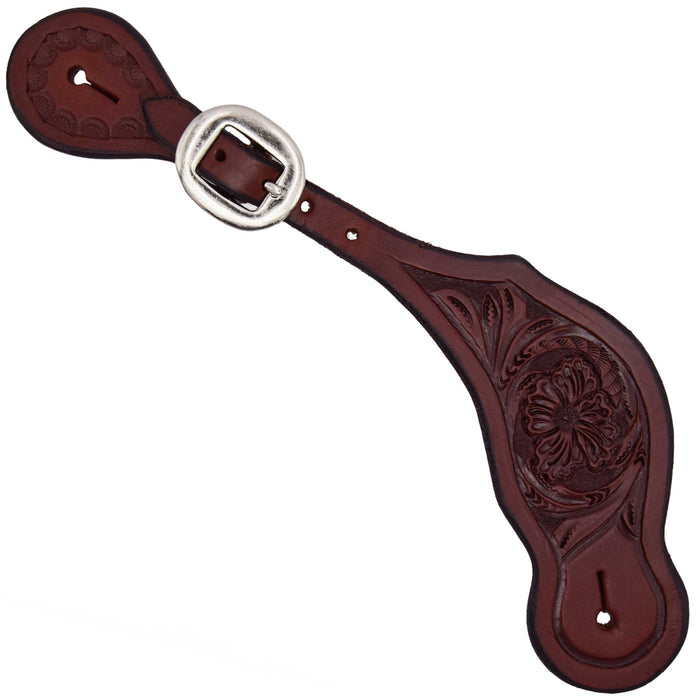 Teskey's Floral Tooled Spur Straps