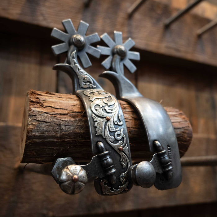 Kerry Kelley Silver Mounted 8pt Spurs