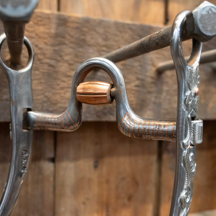 Cutrell 9 1/2" Solid Port Bit w/Copper Roller