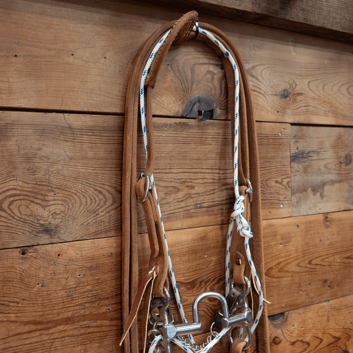 Cow Horse Supply LB Correction Bridle Rig w/ String Martingale
