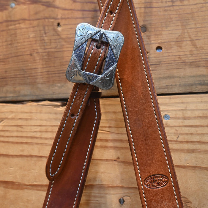 King Saddlery Split Ear Headstall Silver Buckle Tack - Headstalls King's Saddlery