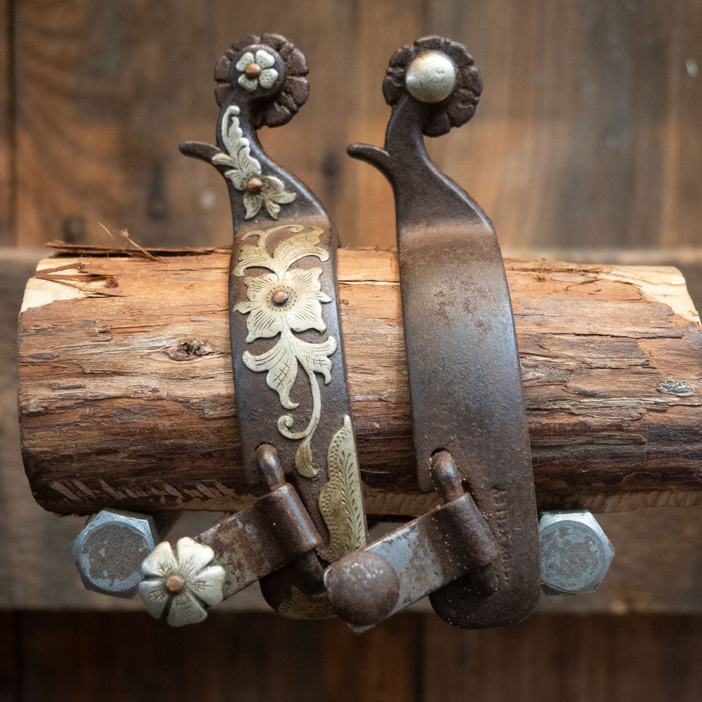 Kerry Kelley Silver & Copper Mounted Spurs 958