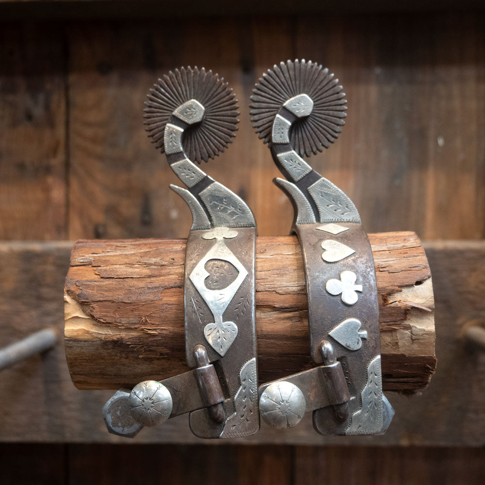 Pat Ray Castleberry Silver & Copper Mounted Spurs