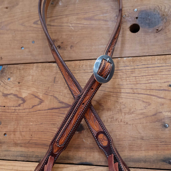 Ross Bullinger 5/8" Tooled Split Ear Headstall