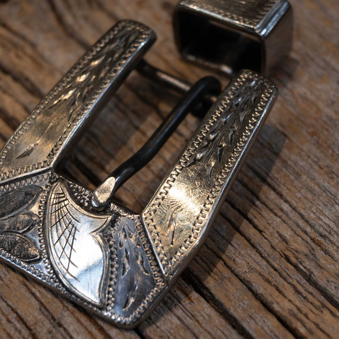 3/4" Reid Jones Silver Mounted 2 Piece Headstall Buckle Tack - Conchos & Hardware Reid Jones