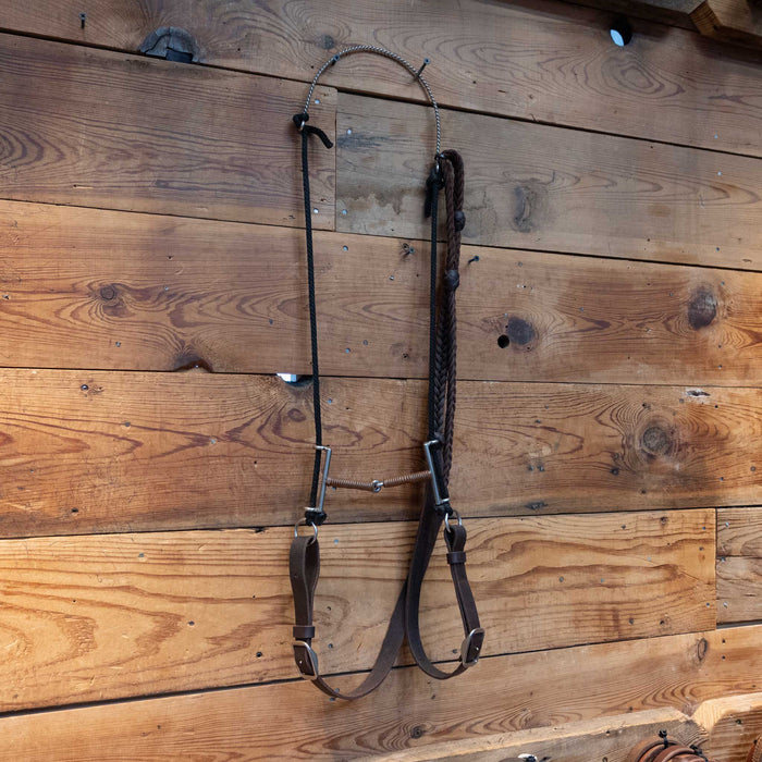 Sliding Gag Copper Wrapped Snaffle Bridle Rig