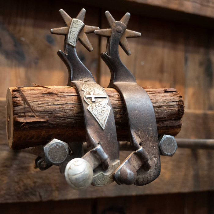 Duff Sinclair Silver Mounted 6pt. Spurs