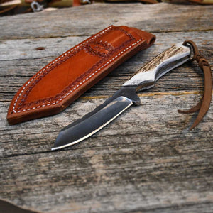 Justin Wiley Handmade Camp Knife with Leather Sheath WK017 Knives Justin Wiley   