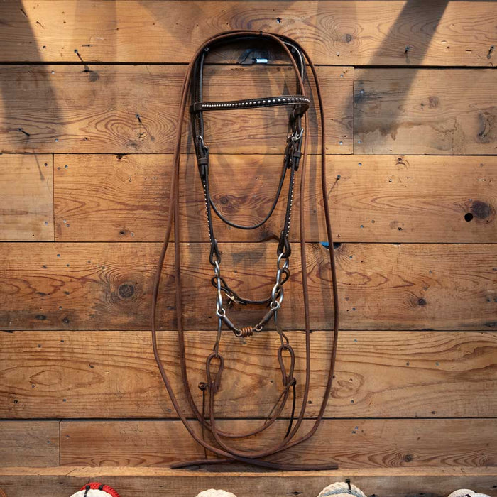 Trammell Dog Bone w/ Rings Bridle Rig Tack - Rigs Trammell