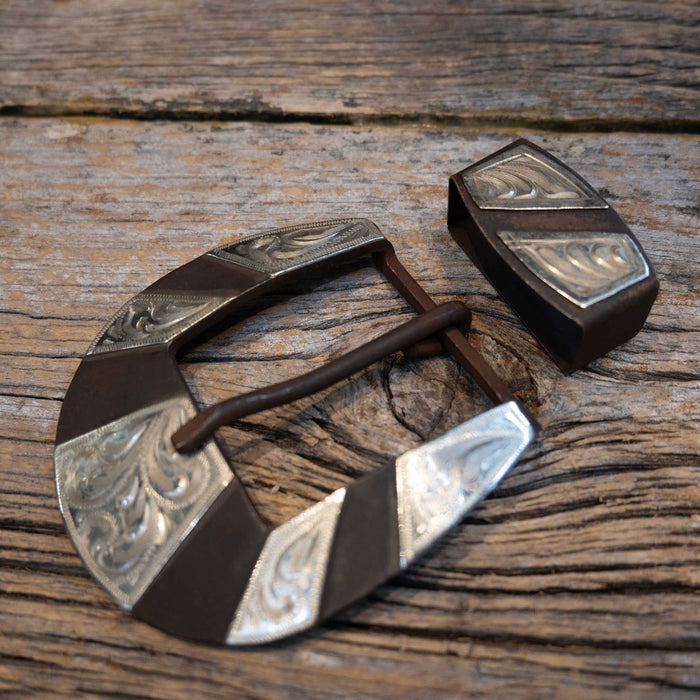 Scribner 2 Pc. Silver Design Buckle