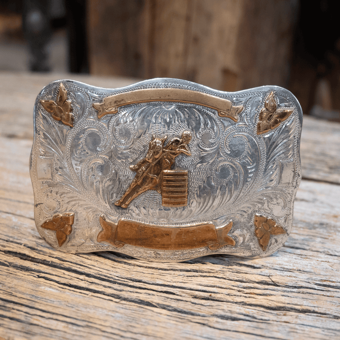 1960's - 70's Irvine & Jachens Barrel Racer Trophy Belt Buckle