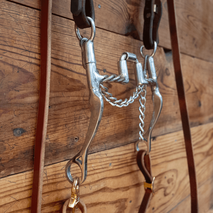Myler USA Twisted Wire Hinge Port Correction Bit Bridle Rig