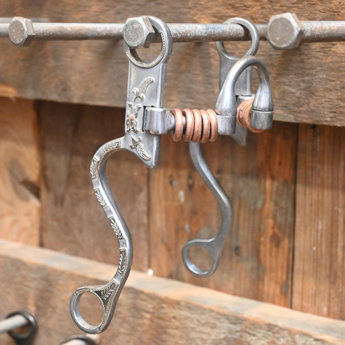 Josh Ownbey Cowboy Line - Silver Mounted 8" Correction with Copper Rings JO167 Tack - Bits Josh Ownbey Cowboy Line