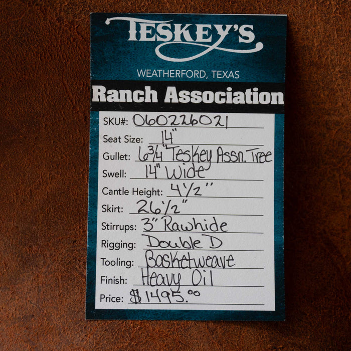 14" TESKEY'S RANCH ASSOCIATION SADDLE