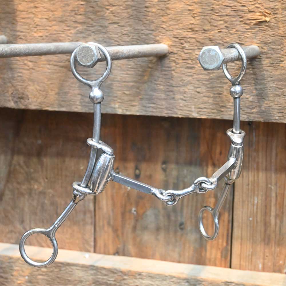 Cow Horse Supply -  Sliding Gag  - 3 Piece Square Dogbone  CHS254 Tack - Bits Cow Horse Supply   