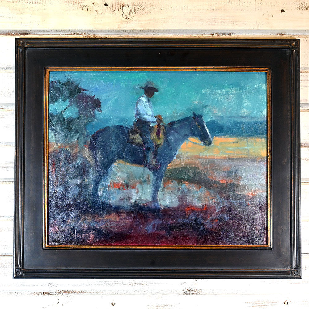 Western Art - Shirle Wempner "Solitary Man" _CA1297 Collectibles Shirle Wempner