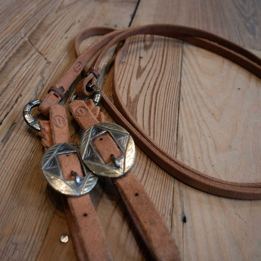 Joe Hipp 8' Roping Reins w/ Teskey's Hardware Tack - Reins Joe Hipp