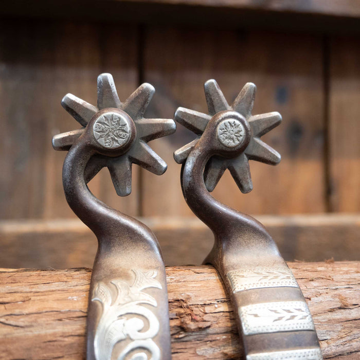 Reid Jones Silver Mounted 8pt. Spurs