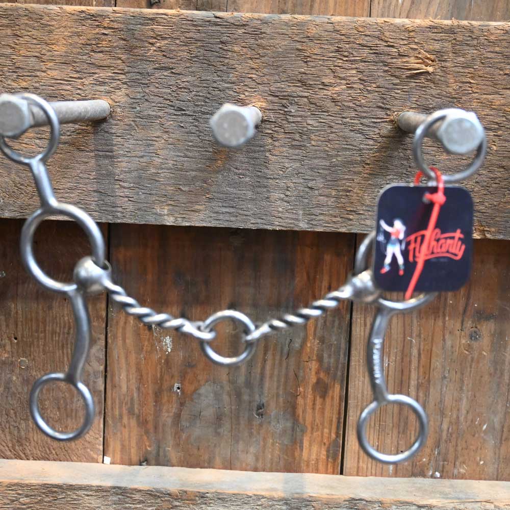 Flaharty - Lil' Circle Gag - 3 Piece Twist with Dogbone and Copper Roller  FH580 Tack - Bits, Spurs & Curbs - Bits Flaharty   