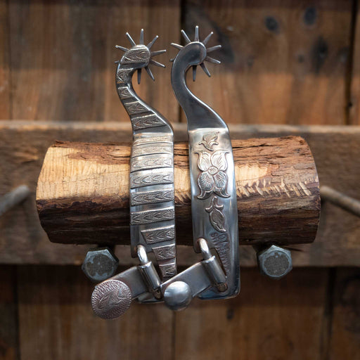 Kamphaus Silver Mounted 10pt. Spurs Tack - Spurs Kamphaus