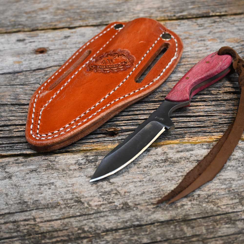 Justin Wiley Handmade  Knife with Leather Sheath WK010 Knives Justin Wiley   