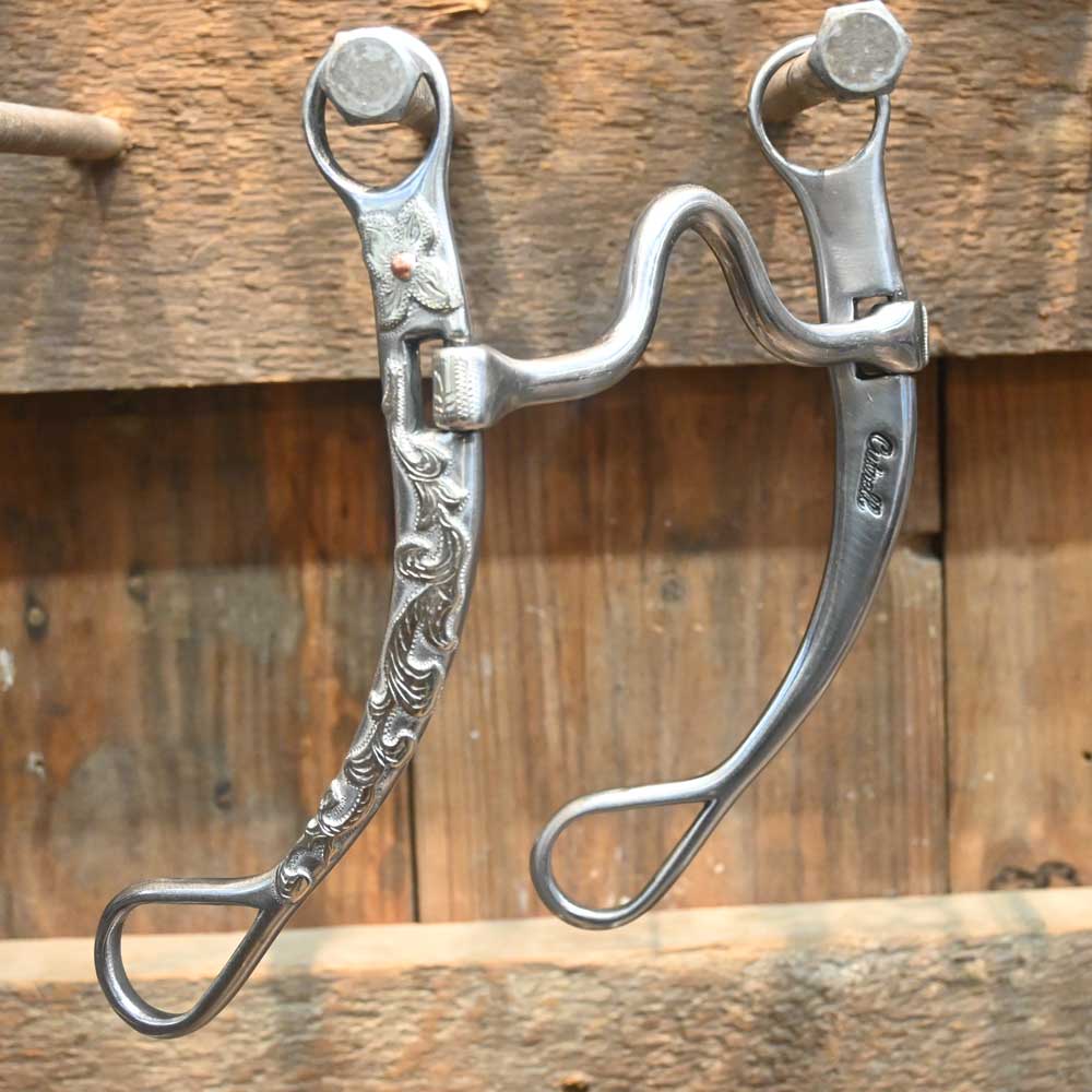 CUTRELL- Silver Mounted Long Shank Port Bit - TI1190 Tack - Bits Cutrell