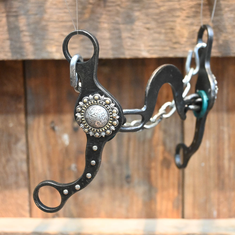 Paul Petska Washer Port Bit- Silver Concho Bit PP383 Tack - Bits Paul Petska