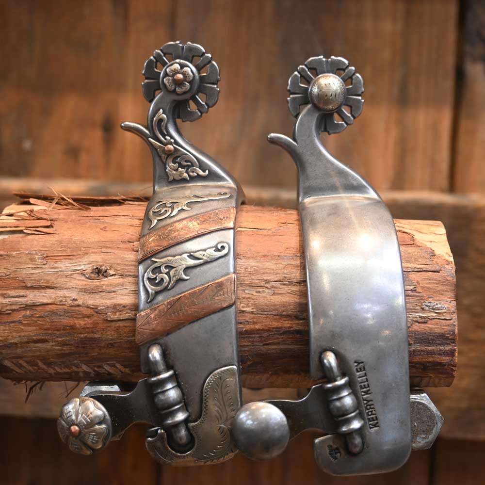 Kerry Kelley Silver Mounted Spurs - SPUR864 Tack - Spurs Kerry Kelley