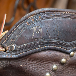 Early 1900's Batwing Chaps w/8 Brands on Yoke Tack - Chaps & Chinks MISC