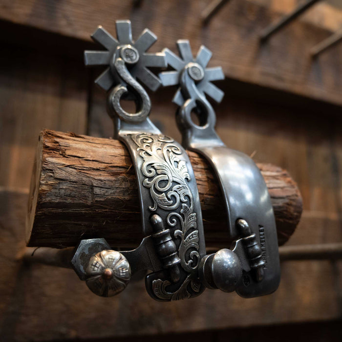 Kerry Kelley Silver Mounted 8pt Spurs