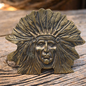 Vintage Indian Chief Brass Buckle ACCESSORIES - Additional Accessories - Buckles MISC