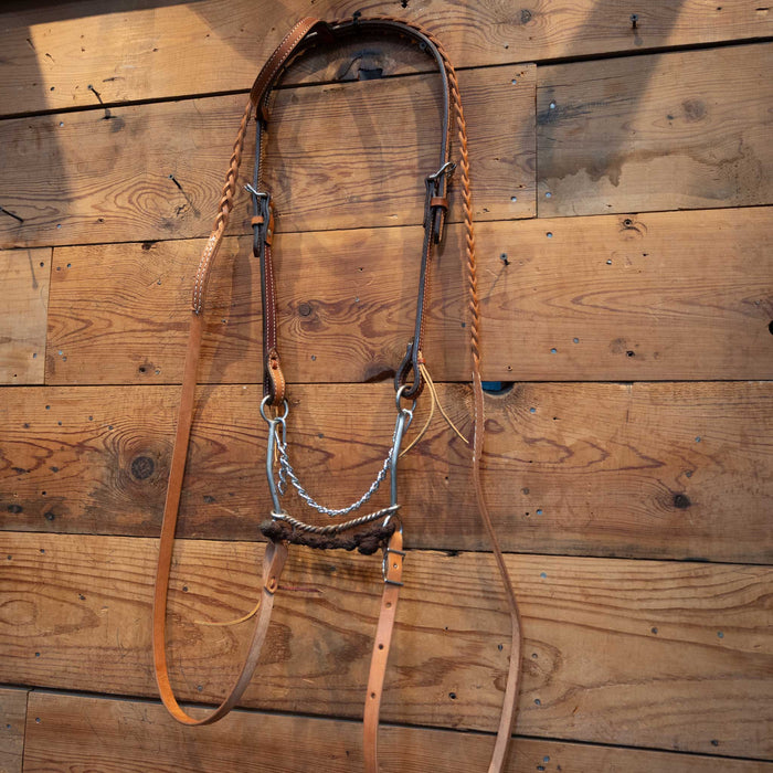 Twisted Wire 2pc Sliding Gag Bridle Rig