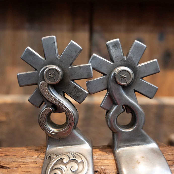 Kerry Kelley Silver Mounted 8pt Spurs