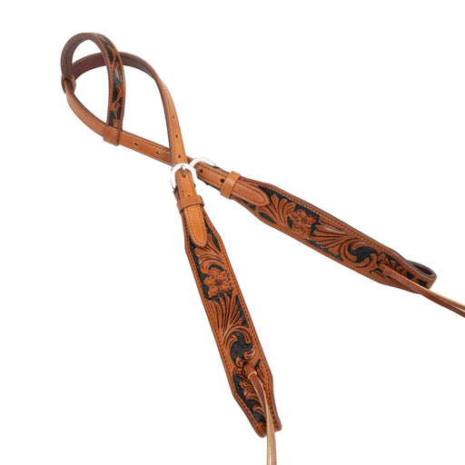 Teskey's Floral Inlay One Ear Headstall Tack - Headstalls Teskey's   