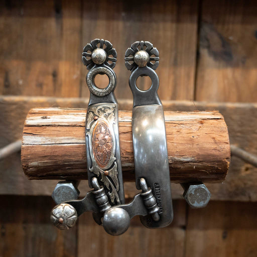 Kerry Kelley Spurs w/ Teal Rowel Tack - Spurs Kerry Kelley
