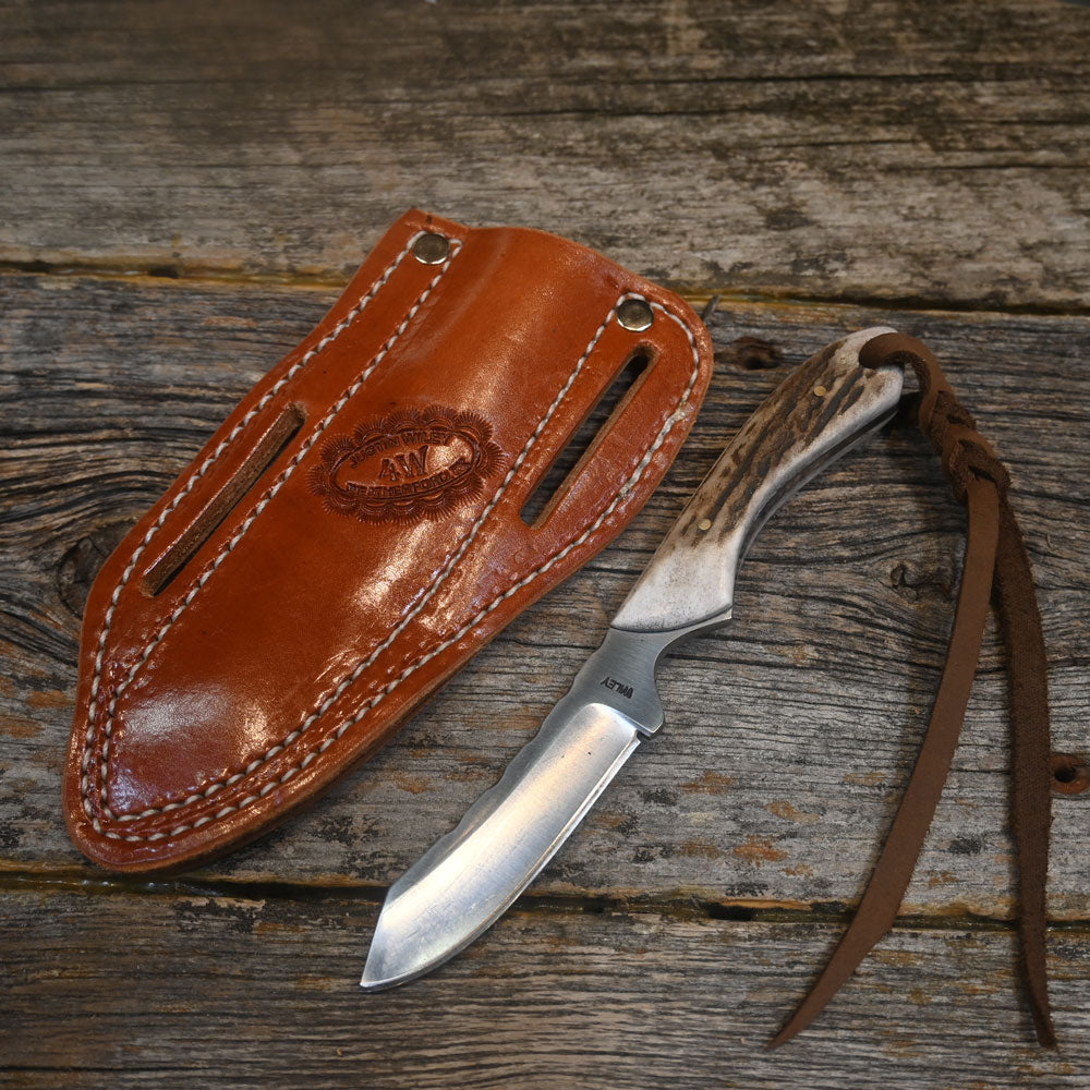 Justin Wiley Handmade Knife with Leather Sheath WK013 Knives - Knife Accessories JUSTIN WILEY   