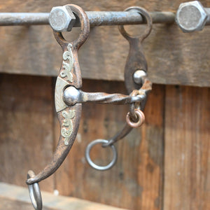 Jodi Hinson - Silver Mounted 3 Piece Slow Twist Lifesaver with Copper Rings Bit TI1022 Tack - Bits Jody Hinson   