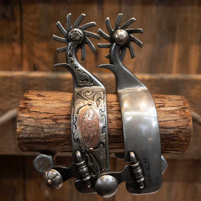 Kerry Kelley Silver Mounted 10pt Hurricane Spurs